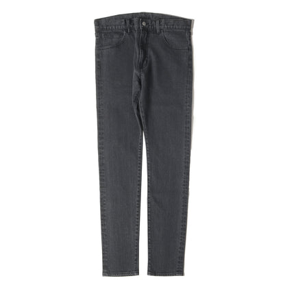 24AW ニュー スタンダード スキニー 5ポケット ブラック デニム パンツ (113-14-1055)