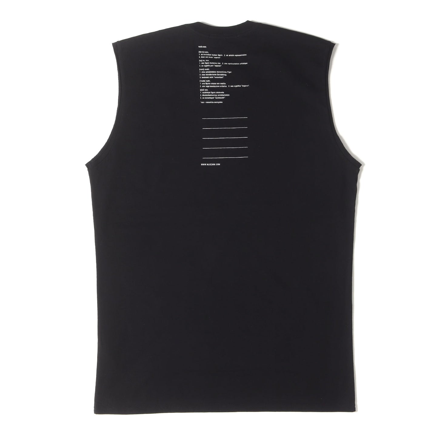 24SS バックプリント ノースリーブ Tシャツ (SLEEVELESS BACK PRINT T NU-1677)