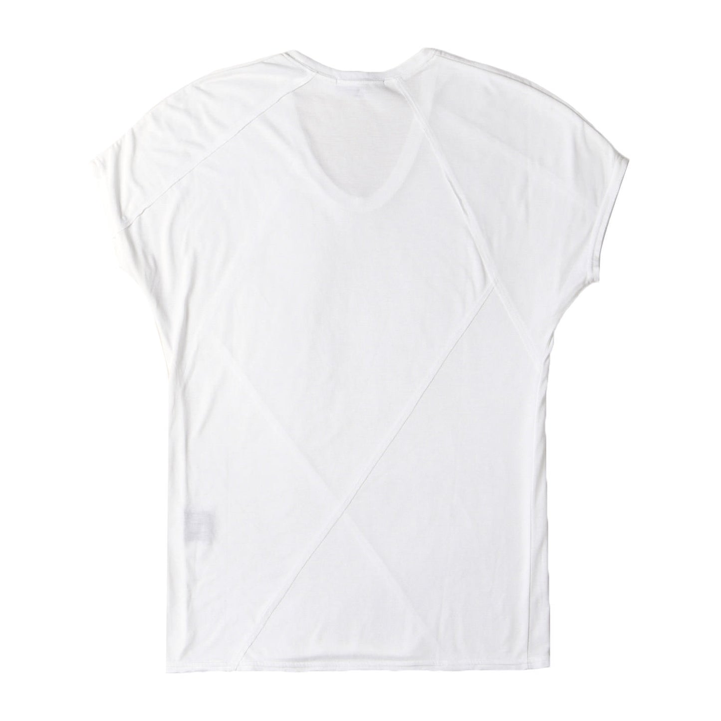 パッチワーク 切替 Uネック Tシャツ (テンセルソフト天竺 カットソー 1352902035)