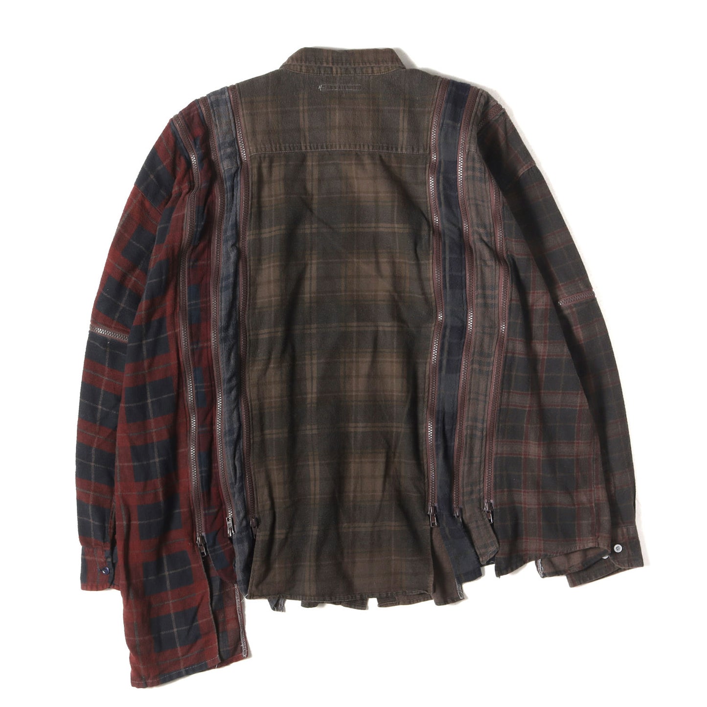 セブンカット ジップ ワイド フランネル シャツ (7 CUTS ZIPPED WIDE SHIRT NS301) / Rebuild by Needles