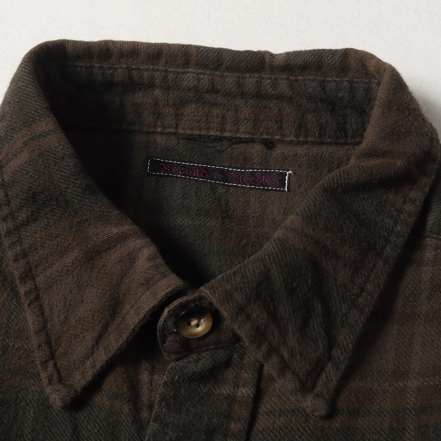 セブンカット ジップ ワイド フランネル シャツ (7 CUTS ZIPPED WIDE SHIRT NS301) / Rebuild by Needles