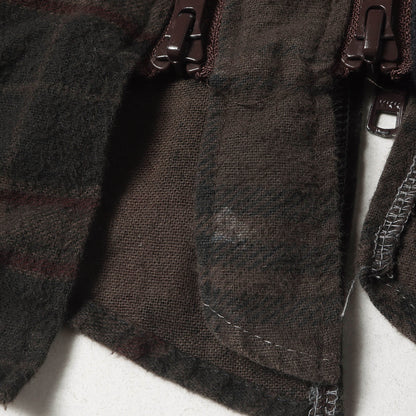 セブンカット ジップ ワイド フランネル シャツ (7 CUTS ZIPPED WIDE SHIRT NS301) / Rebuild by Needles