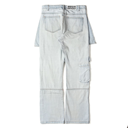 レイヤード 変型 デニム カーゴ パンツ (SIGNATURE KARGO PANTS) / ジッパーフライ MRDR BRVDO
