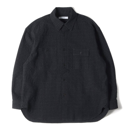 24AW グラフチェック スーパー130 ウールコットン シュリンク ワーク シャツ (Super130s WOOL/COTTON SHRINK GACHA-POKE SHIRTS)