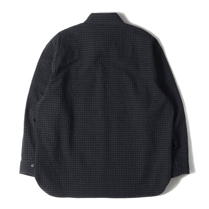 24AW グラフチェック スーパー130 ウールコットン シュリンク ワーク シャツ (Super130s WOOL/COTTON SHRINK GACHA-POKE SHIRTS)