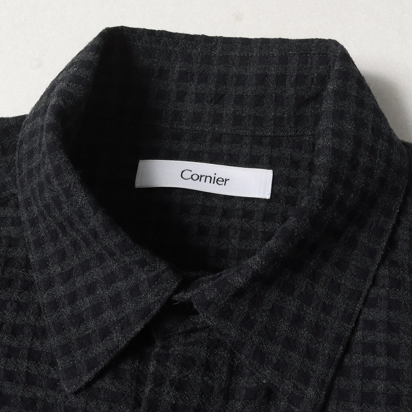 24AW グラフチェック スーパー130 ウールコットン シュリンク ワーク シャツ (Super130s WOOL/COTTON SHRINK GACHA-POKE SHIRTS)