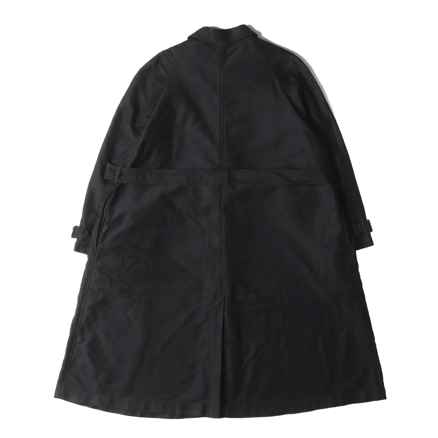21AW ブラックインディゴ染 モールスキン ステンカラー コート (MANTEAU UZES)