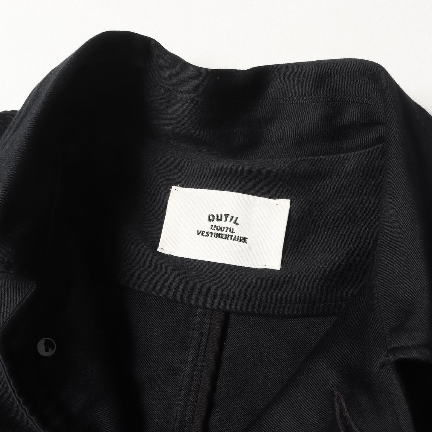 21AW ブラックインディゴ染 モールスキン ステンカラー コート (MANTEAU UZES)