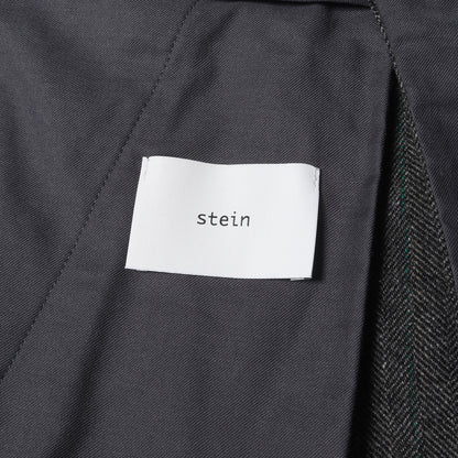 22AW ストライプ 2タック ヘリンボーンウール スラックスパンツ(BELTED WIDE STRAIGHT TROUSERS)