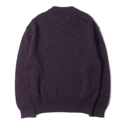 24AW スラブヤーン バイアス メッシュ ブレンド ニット (Slub Yarn Mixed Bias Mesh Prime-Over Crew Neck Knit Pullover 11242361327)