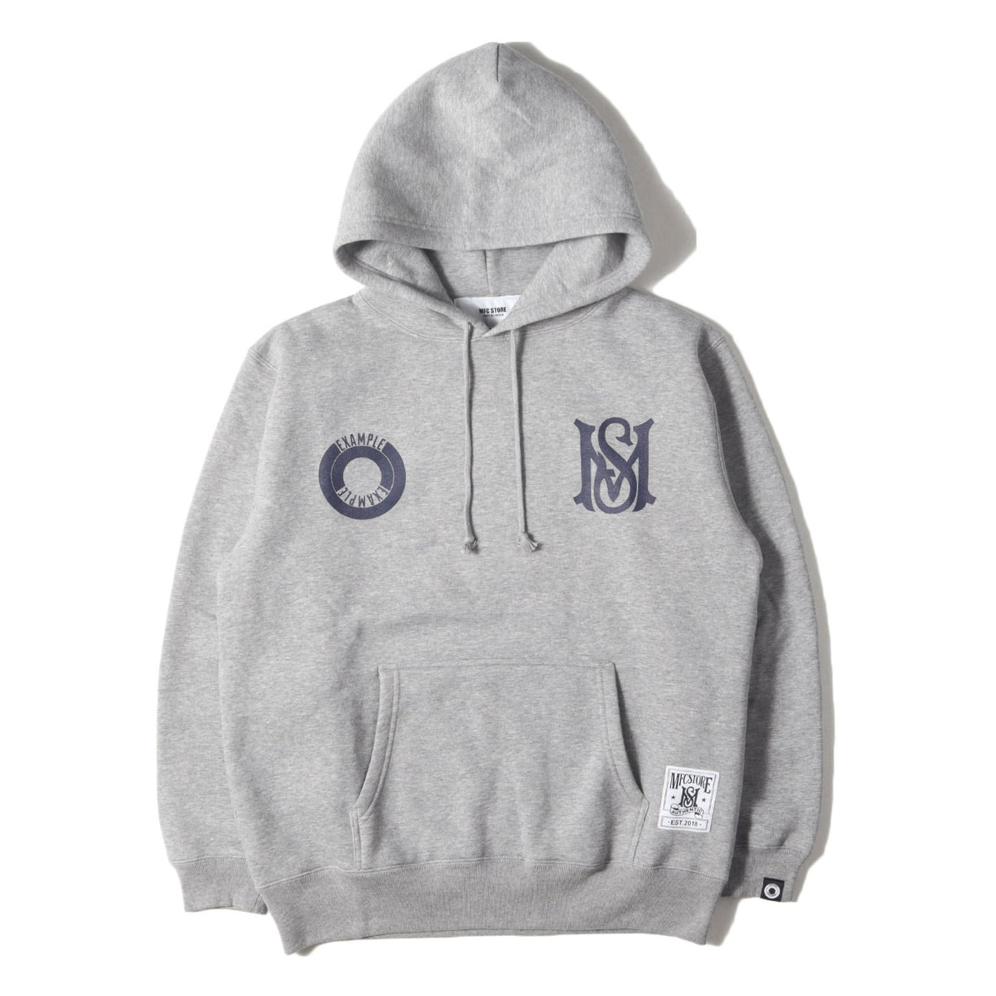 23AW × EXAPLE グラフィック ロゴ スウェット パーカー (MSROUND LOGO HOODIE) / 裏起毛