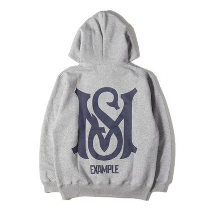 23AW × EXAPLE グラフィック ロゴ スウェット パーカー (MSROUND LOGO HOODIE) / 裏起毛