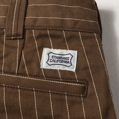ストライプ ヘリンボーン ワーク チノパンツ (SD Herringbone Stripe Work Pants)