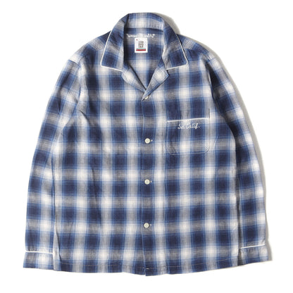 22SS オンブレチェック フランネル オープンカラー スリーピング シャツ (SD Set Up Flannel)