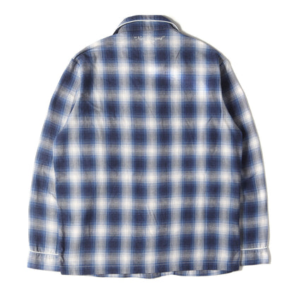 22SS オンブレチェック フランネル オープンカラー スリーピング シャツ (SD Set Up Flannel)