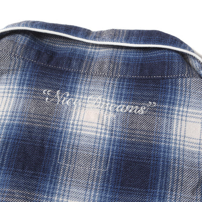 22SS オンブレチェック フランネル オープンカラー スリーピング シャツ (SD Set Up Flannel)