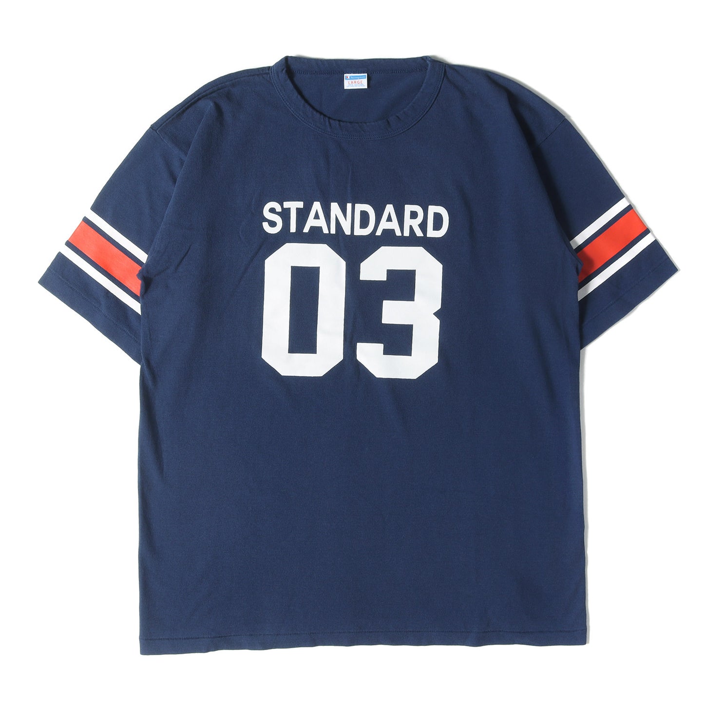 × Champion バータグ グラフィック ロゴ フットボール Tシャツ (C8-P316)