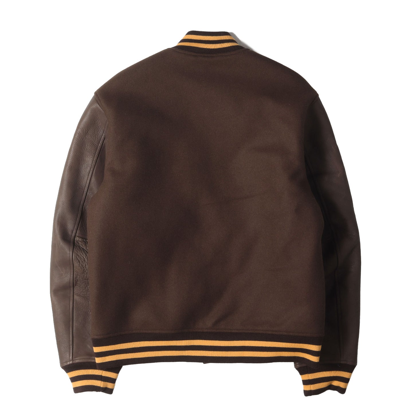 21AW ロゴ チェーン刺繍 ワッペン カウレザースリーブ メルトン スタジャン (SD Varsity Jacket)