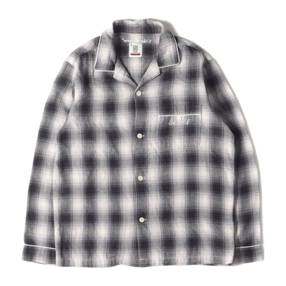 22SS オンブレチェック フランネル オープンカラー スリーピング シャツ (SD Set Up Flannel)