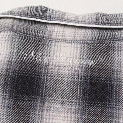 22SS オンブレチェック フランネル オープンカラー スリーピング シャツ (SD Set Up Flannel)