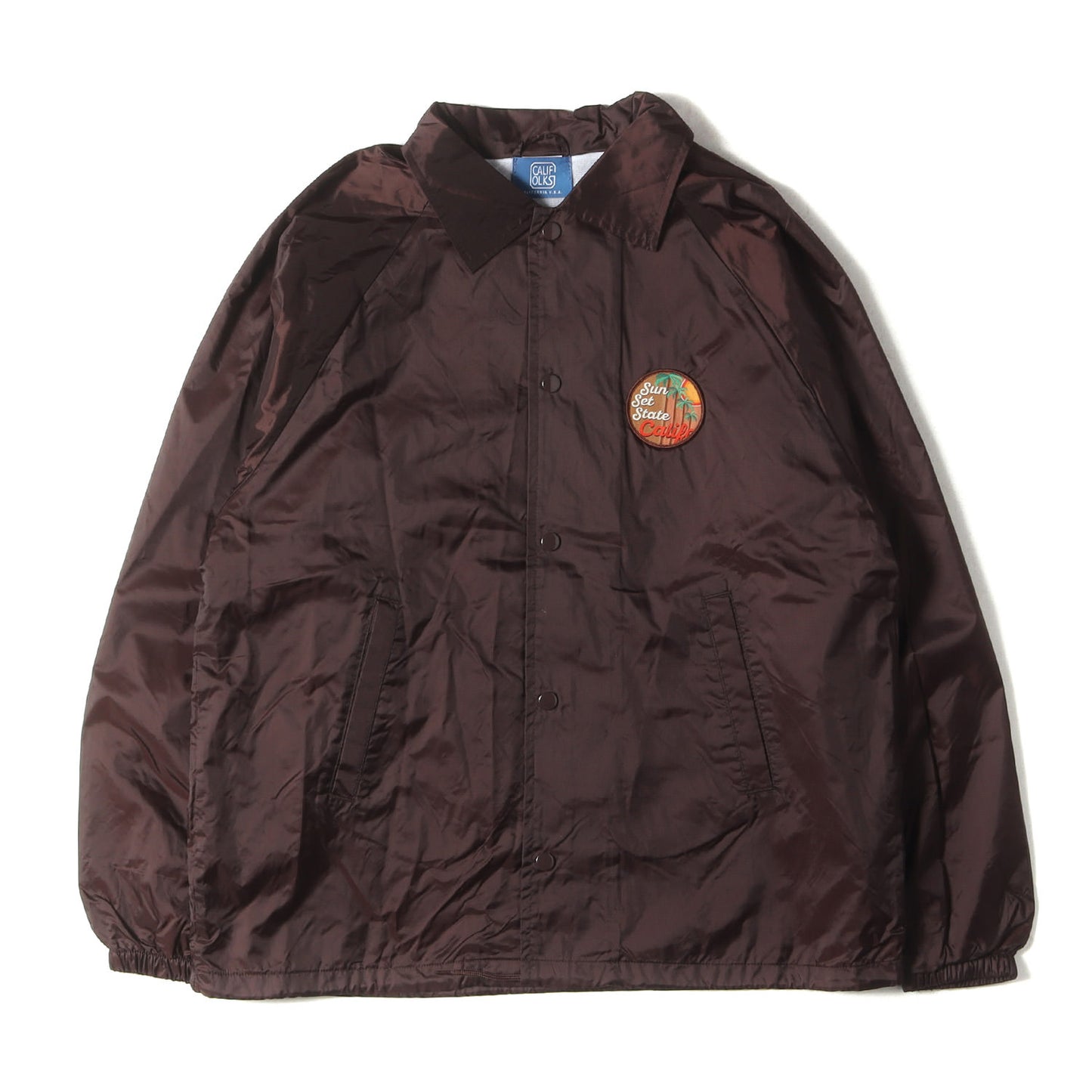 ワッペン付き ナイロン コーチジャケット(CoAch Jacket Sun Set State)