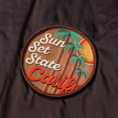 ワッペン付き ナイロン コーチジャケット(CoAch Jacket Sun Set State)