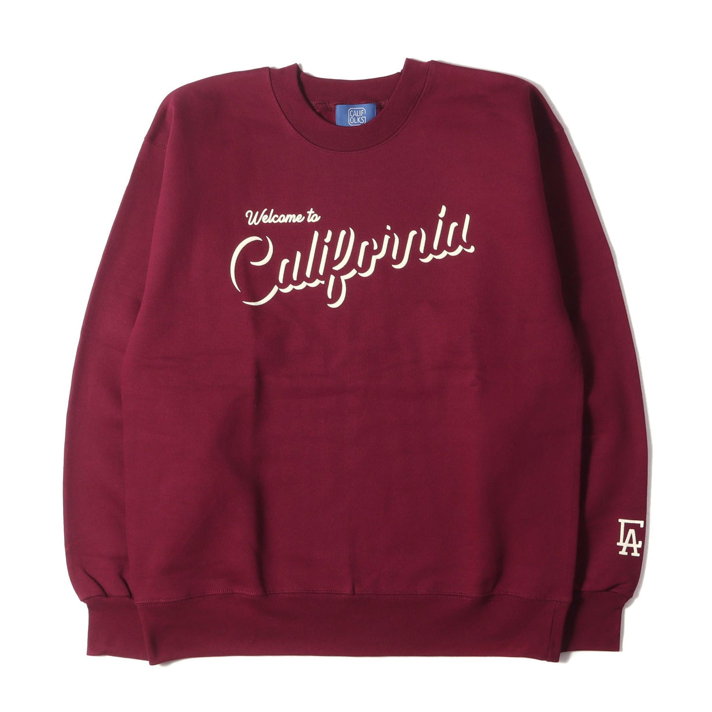 Welcome to California ロゴ クルーネック スウェット シャツ / 裏起毛