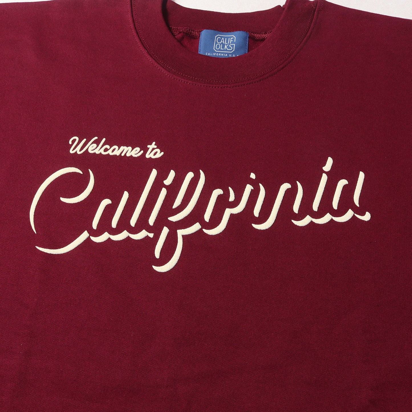 Welcome to California ロゴ クルーネック スウェット シャツ / 裏起毛