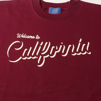Welcome to California ロゴ クルーネック スウェット シャツ / 裏起毛