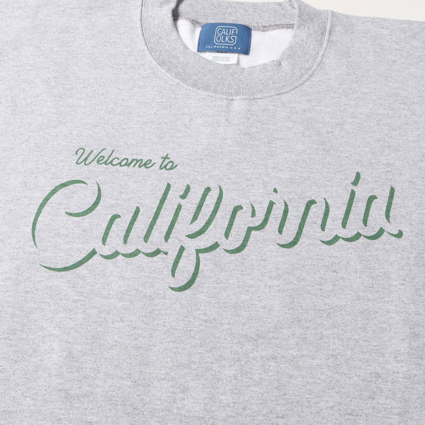 Welcome to California ロゴ クルーネック スウェット シャツ / 裏起毛