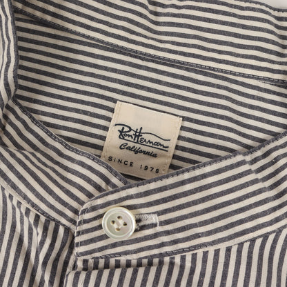 24AW ストライプ バンドカラー ドレス シャツ (Organic Cotton Kapok Striped Band Collar Shirt 4020700086)
