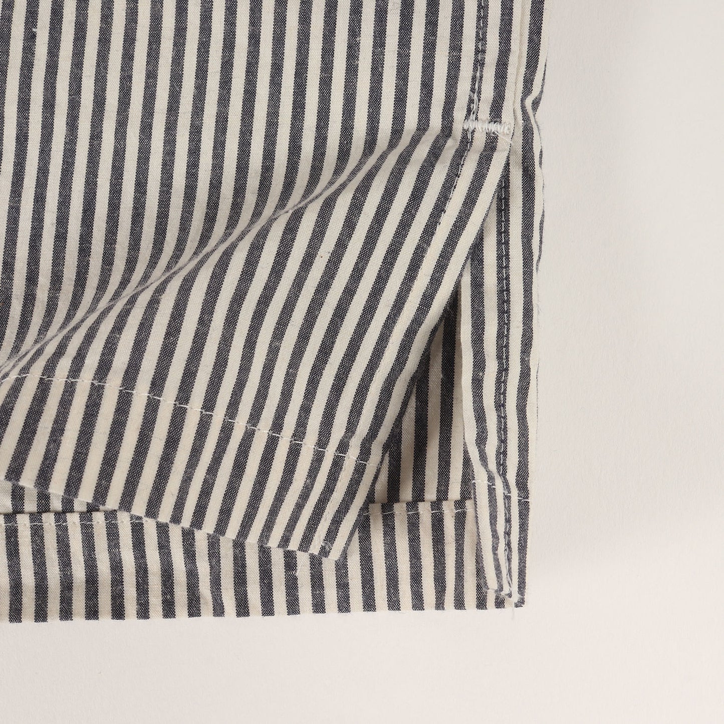 24AW ストライプ バンドカラー ドレス シャツ (Organic Cotton Kapok Striped Band Collar Shirt 4020700086)