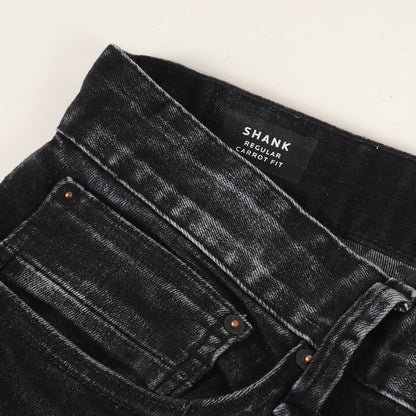 ウォッシュ加工 テーパード ストレッチ デニム パンツ (SHANK REGULAR CARROT FIT 01-16-05-11-043)