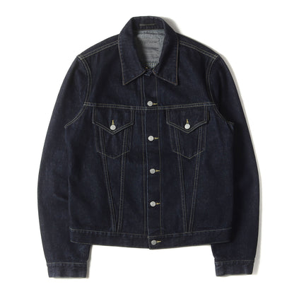 24AW 14オンス セルビッジ デニム トラッカー ジャケット (14OZ DENIM BUTTON JACKET HG-Y10-030) / POUR HOMME