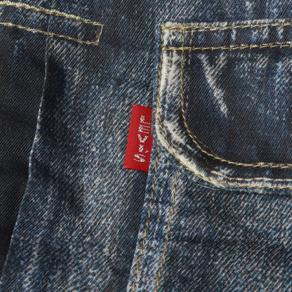 22SS × Levis × BerBerJin デニム 転写 プリント コットンリネン トラッカー ジャケット (WI-J907)