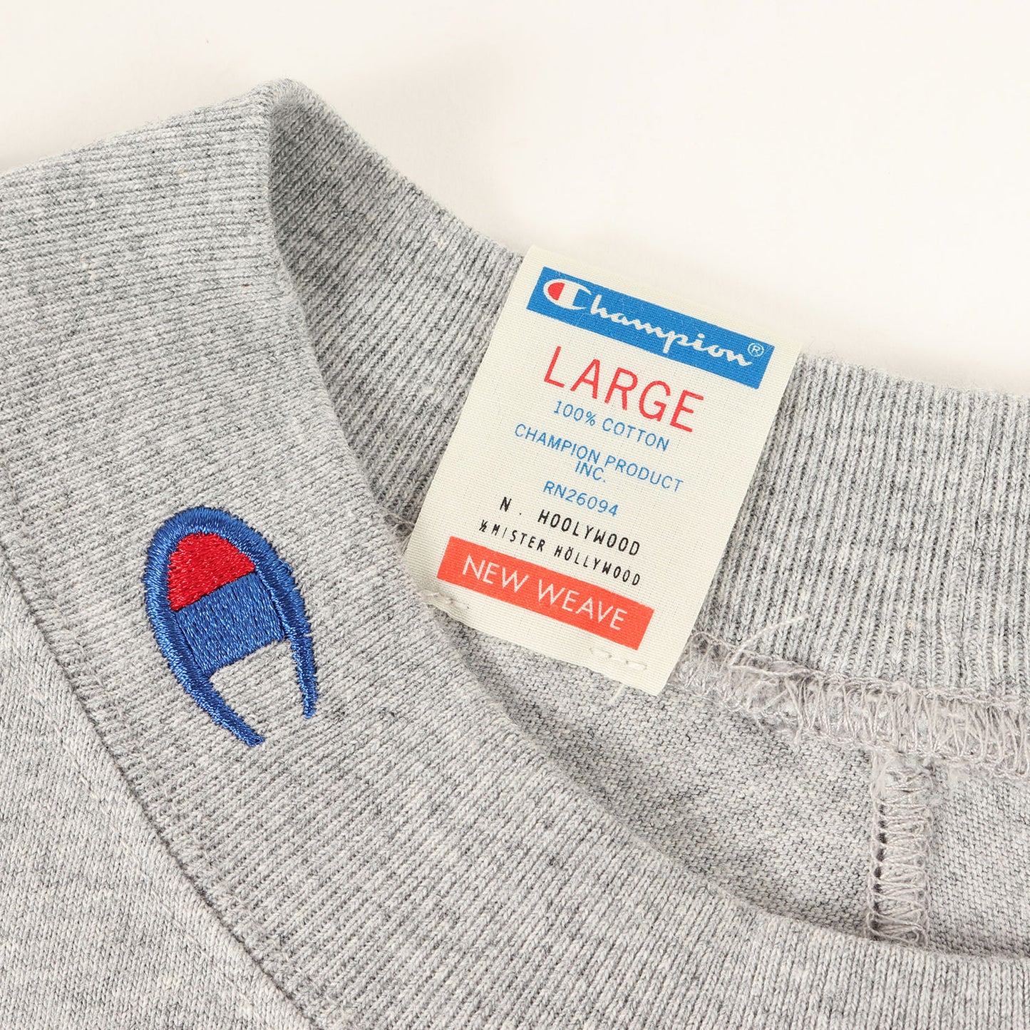 24SS × Champion モックネック オーバーサイズ フットボール カットソー (FOOTBALL T-SHIRT C8-Z344) / NEW WEAVE