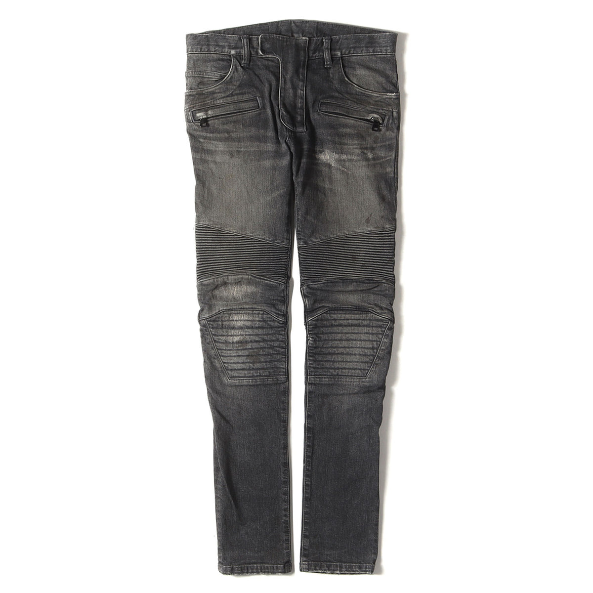 BALMAIN HOMME (バルマンオム) ヴィンテージダメージ加工 ストレッチ 