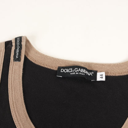 グラフィック ロゴ トリム リンガーネック タンクトップ