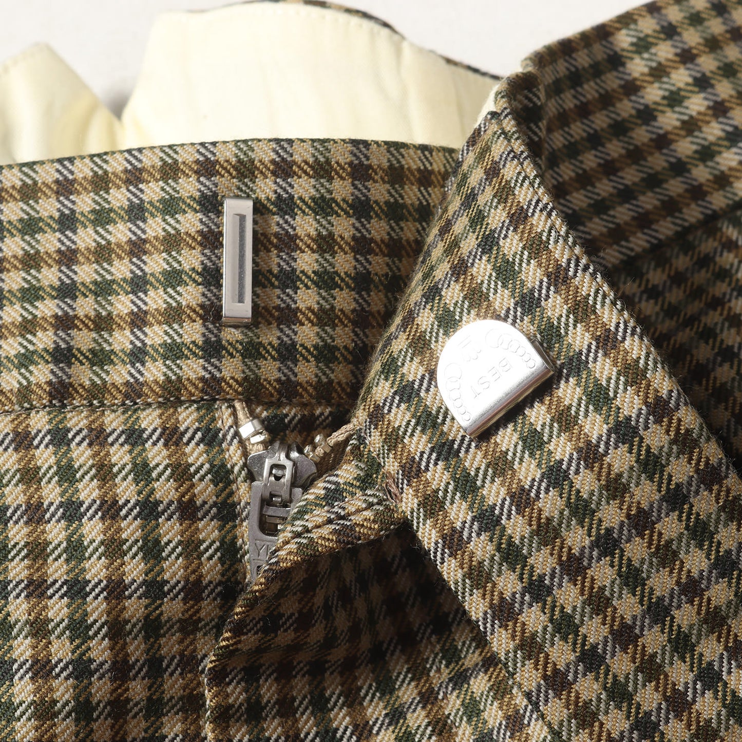 23AW ガンクラブチェック ツータック ウール テーパード スラックス パンツ (Moon WJ11260/3 SAVILE ROW 23AWP0921)