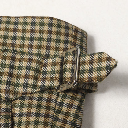 23AW ガンクラブチェック ツータック ウール テーパード スラックス パンツ (Moon WJ11260/3 SAVILE ROW 23AWP0921)