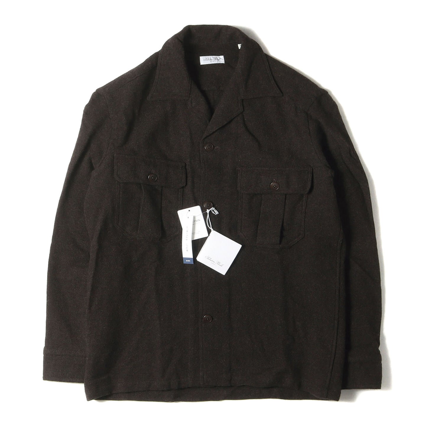 × SHIPS 別注 ツイード ワーク シャツ (111-18-0172) / LIMITED ITEM MADE IN ITALY