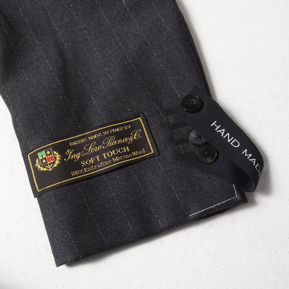 × LORO PIANA ピンストライプ ウール スーツ セットアップ (C0217T)