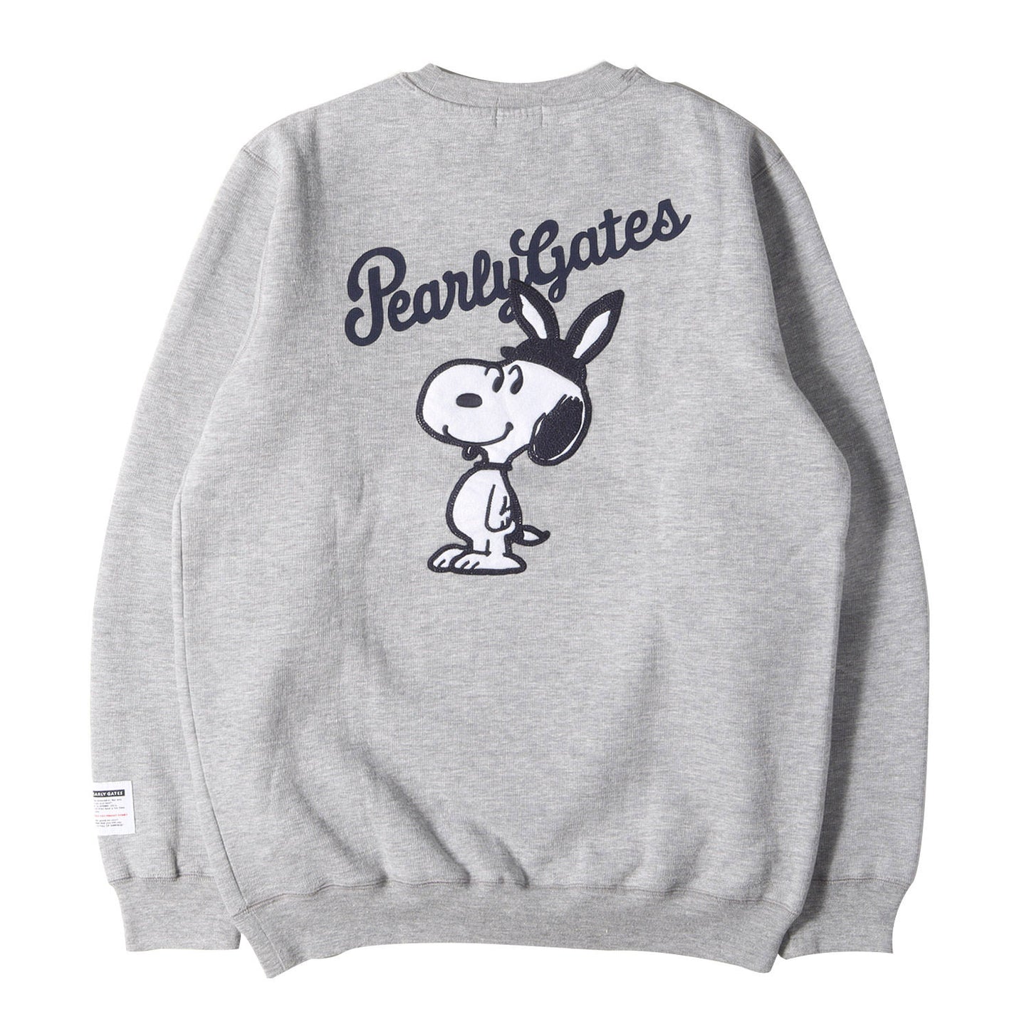 × PEANUTS&CO. SNOOPY ワッペン ロゴ 刺繍 スウェット (053-0262301) / 裏起毛