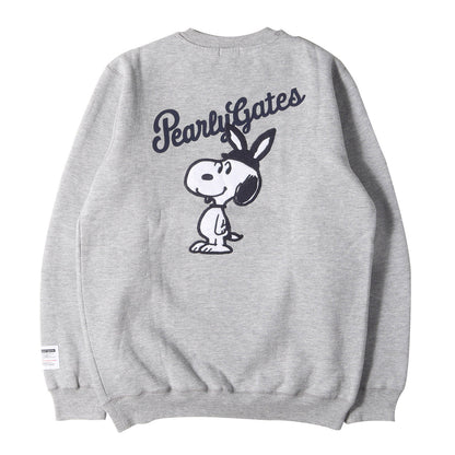 × PEANUTS&CO. SNOOPY ワッペン ロゴ 刺繍 スウェット (053-0262301) / 裏起毛
