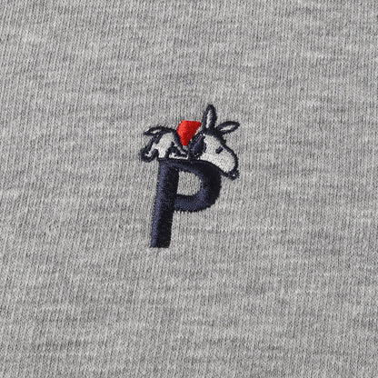 × PEANUTS&CO. SNOOPY ワッペン ロゴ 刺繍 スウェット (053-0262301) / 裏起毛