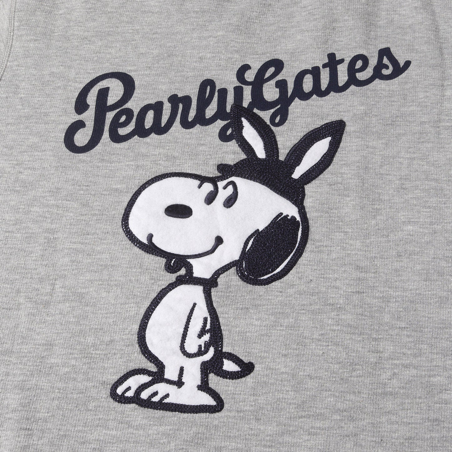 × PEANUTS&CO. SNOOPY ワッペン ロゴ 刺繍 スウェット (053-0262301) / 裏起毛