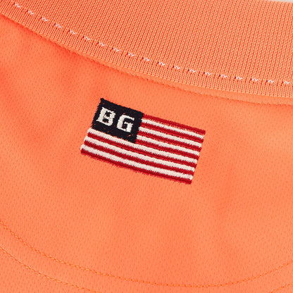 グラデーション ワンポイント ロゴ 刺繍 ジャージー ポロシャツ (GRADATION POLO CR BRG212M03)