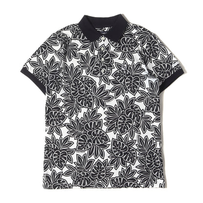 ボタニカル 総柄 プリント 鹿の子 ポロシャツ (053-0160538) / MADE IN JAPAN