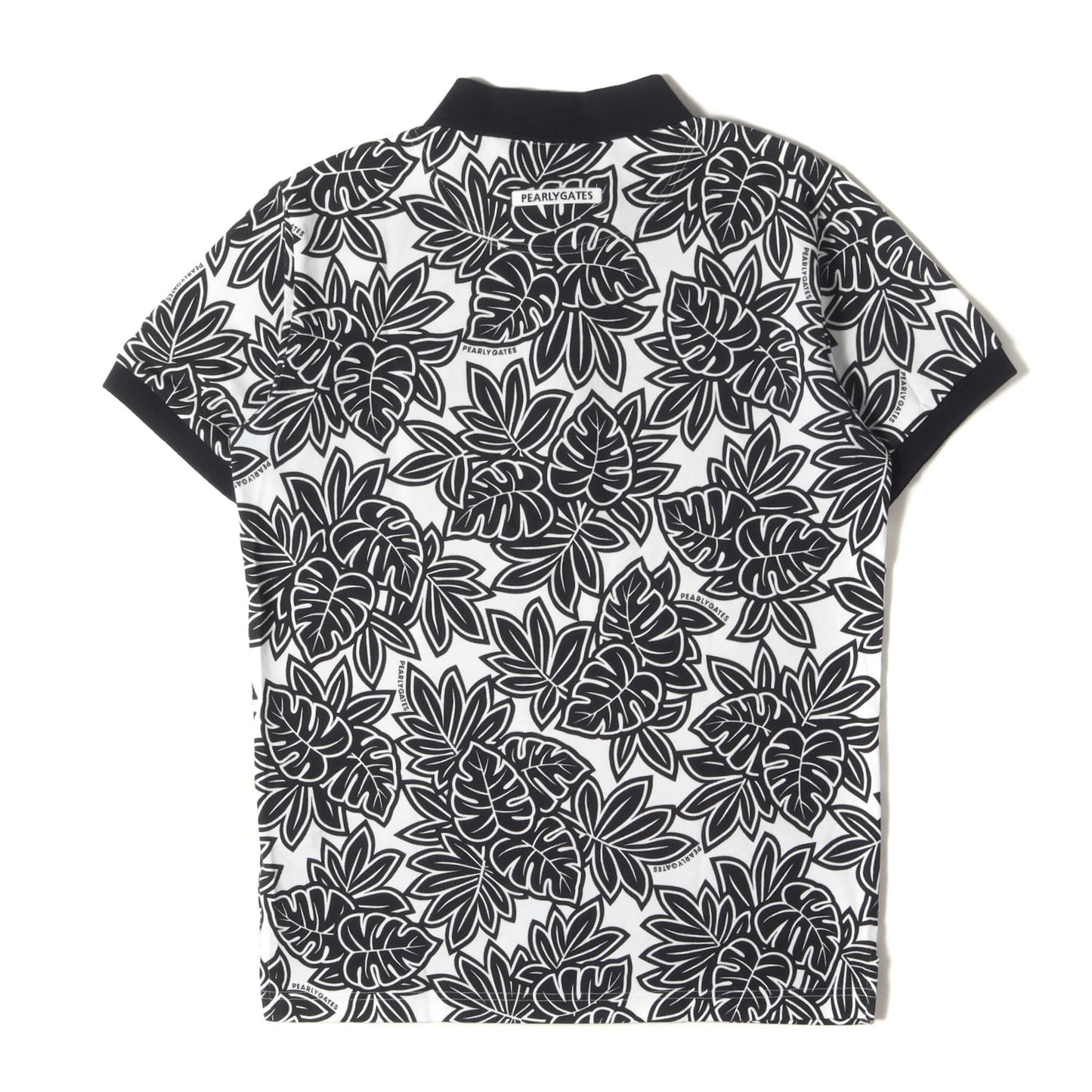 ボタニカル 総柄 プリント 鹿の子 ポロシャツ (053-0160538) / MADE IN JAPAN