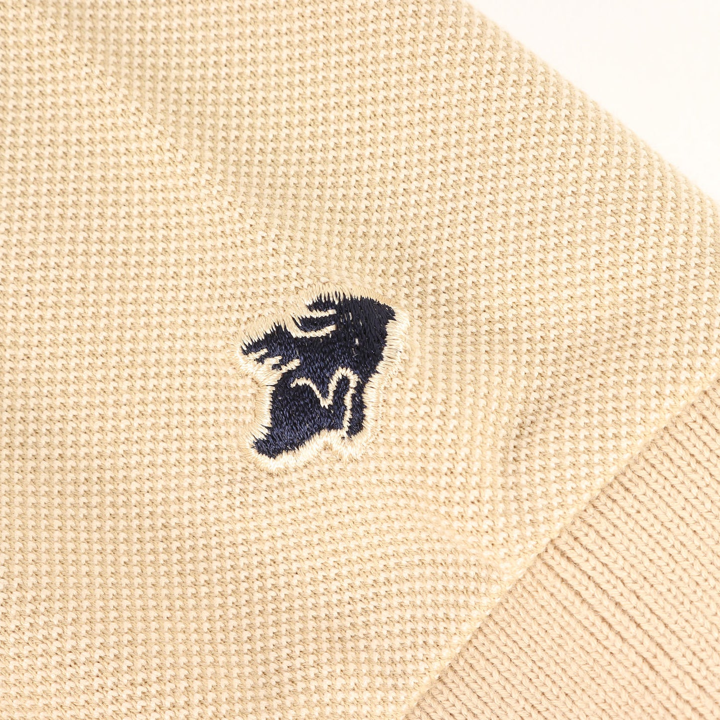 22SS ワンポイント ロゴ 刺繍 コットンポリ 鹿の子 ポロシャツ (053-2160395) / MADE IN JAPAN